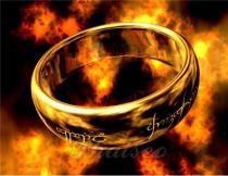Herr der Ringe - Titan Stahl Ring legiert golden